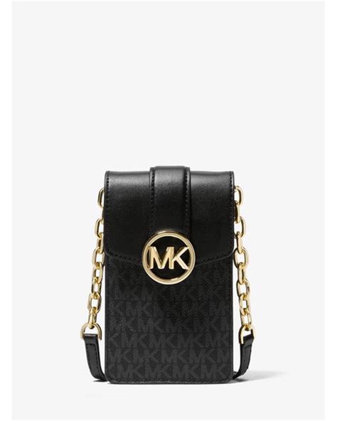 michael kors 35s2gnmc5b carmen small logo smartphone crossbody bag black|Carmen Small Logo Smartphone Crossbody Bag .